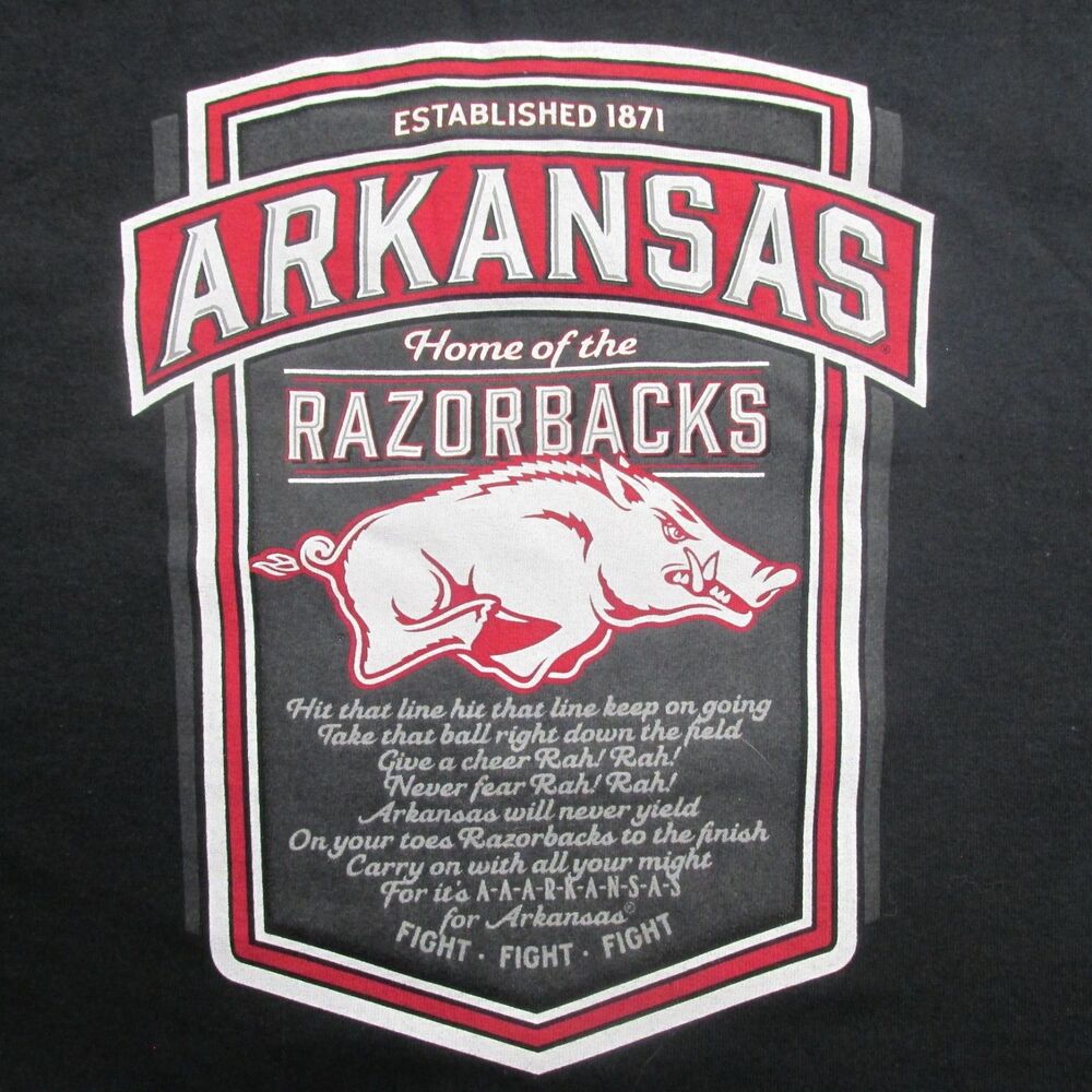 NWT Arkansas Razorbacks Houndstooth L Sleeve T-shirt XL